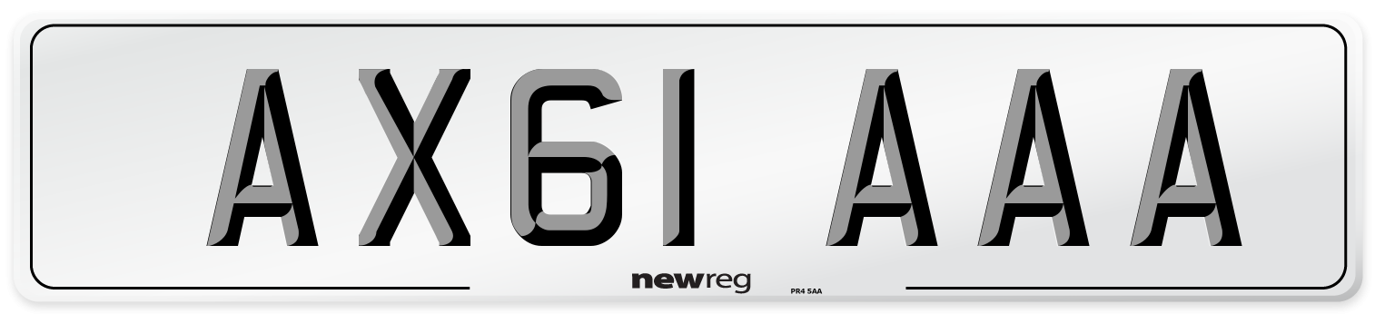 AX61 AAA Number Plate from New Reg